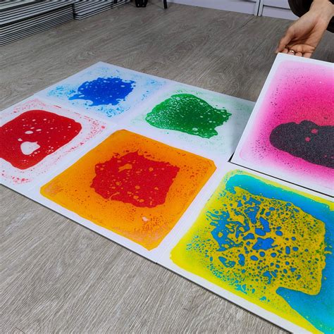 Sensory Hub - 6x Sensory Liquid Floor Tiles, Assorted Colour for ...