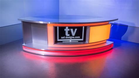 New broadcast news anchor desk for sale - TV Set Designs | Tv set ...