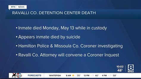 Inmate dies at Ravalli County Detention Center in Hamilton - YouTube