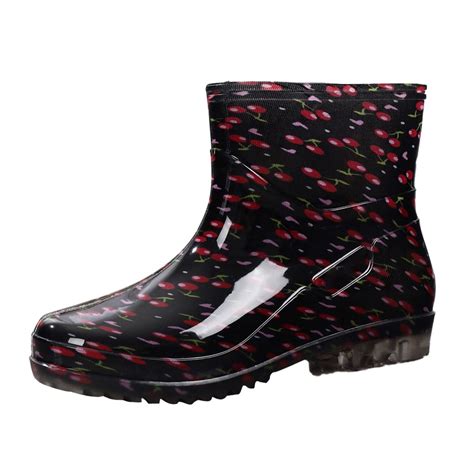 Top Rubber Chicken Print Rubber Boots Boots Water Women Rain Boots ...
