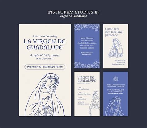 Шаблон для историй в Instagram, посвященный празднованию Вирхен-де ...