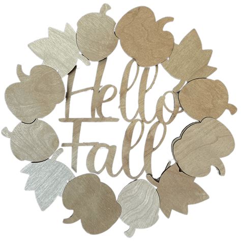 Hello Fall Wreath Sign DIY Kit 14"