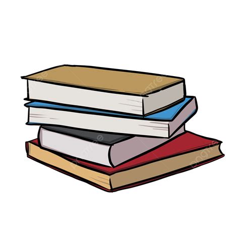 Stack Of Books, Books, Stack, Hand Drawing PNG Transparent Clipart ...