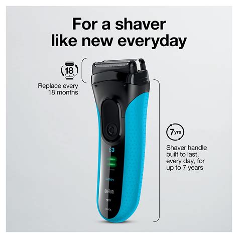 Braun Electric Series 3 Razor with Precision Trimmer, Rechargeable, Wet ...