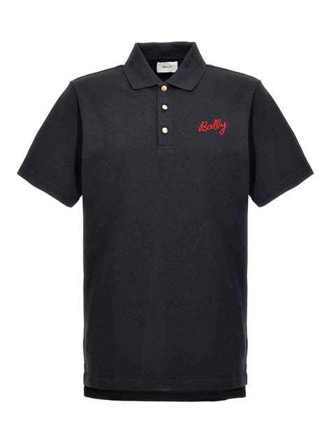 Bally Logo Embroidery Polo Shirt - Blue - Men | MJE04OCO228U546
