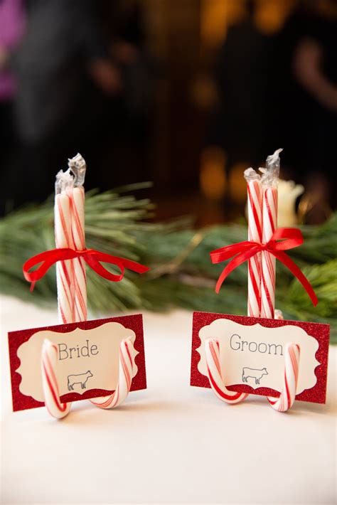 Christmas Wedding Place Cards