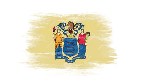 Premium Photo | New jersey state flag brush stroke new jersey flag ...
