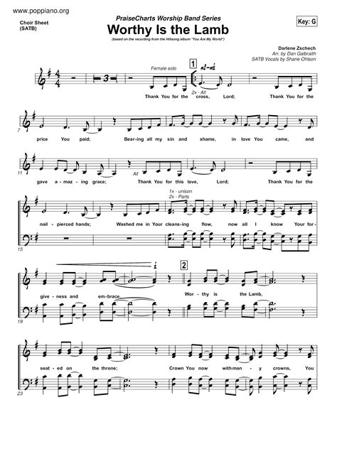 Worthy Is The Lamb Chords Bb