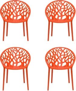 ITALICA Oxy Plastic Chair for Home/Glossy Finish Crystal Design Plastic ...