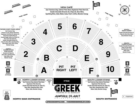Greek Theater Berkeley Seating Map