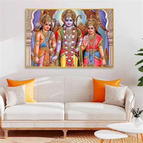 Glorious Shri Ram, Lakshman & Sita Wall Art & Paintings – Wall Melody