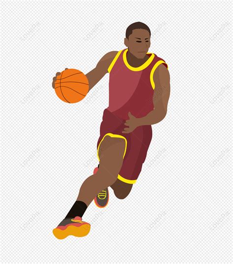 Dribbling A Basketball Clipart