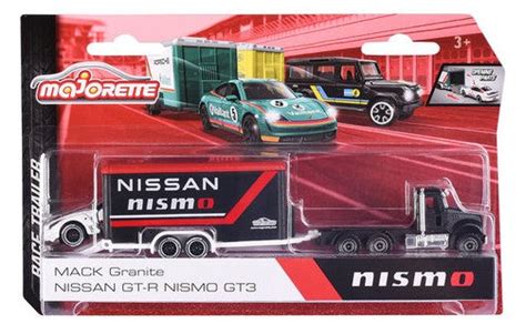 Mack Granite and Nissan GT-R Nismo GT3 - Race Trailer | Majorette ...
