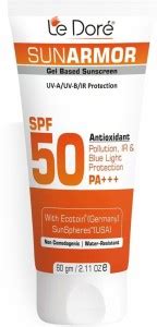 Le Dore Sunscreen - SPF 50 PA+++ Sunarmor SPF 50 Gel Based Sunscreen ...