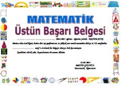 MATEMATİK BAŞARI BELGESİ