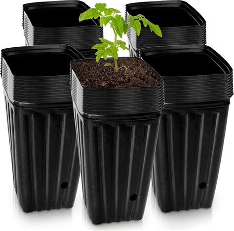Amazon.com: CLSR2U Tree Pots 50-Pack, Planter Nursery Pots, Gardening Pots, Tall Plant Pot, Tree ...