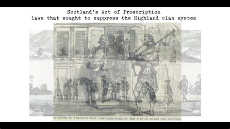 What was The Act of Proscription in 1746 Scotland?
