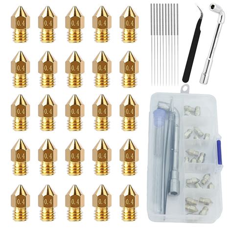 Serplex® 38PCS 0.4mm MK8 Nozzles 3D Printer Extruder Nozzles 3D Printer ...