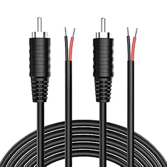 PixelMan(18AWG 6.5ft 2Pcs) Thick RCA Speaker Wire, RCA Male Plug to ...