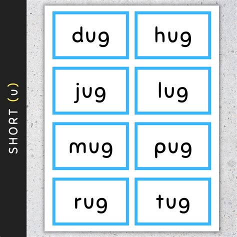 CVC Words Flash Cards: Short Vowels (A E I O U), CVC Words List, [SET 1 ...