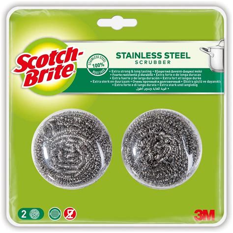 Scotch-Brite Stainless Steel Metal Spiral Scrub Sponge, 2 pieces/pack ...