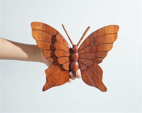 kveer SS Art Solid Wood Butterfly Wall Art | Wood Carving | Room Decor ...