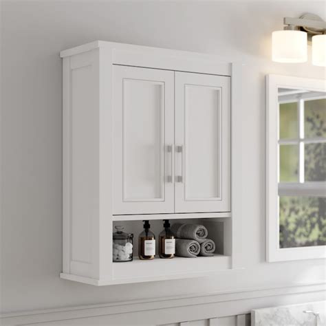 allen + roth Crest Hill 24-in x 30-in x 10-in White Soft Close Bathroom ...