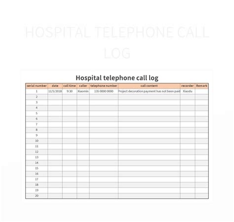 Image result for Telephone Call Log