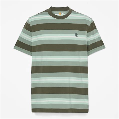 Striped T-Shirt for Men in Green