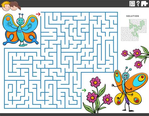 容易的蝴蝶迷宫 向量例证. 插画 包括有 动画片, 任务, 飞行, 女演员, 教育, 头脑的, 难题, 蝴蝶 - 69456541