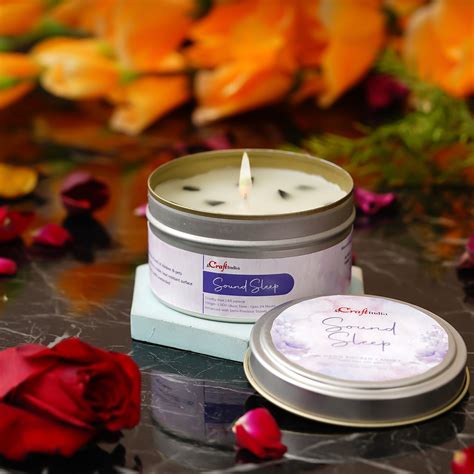 Sound Sleep Hand Poured Soya Wax Candle (100 Gm, burn time up to 24 hrs ...