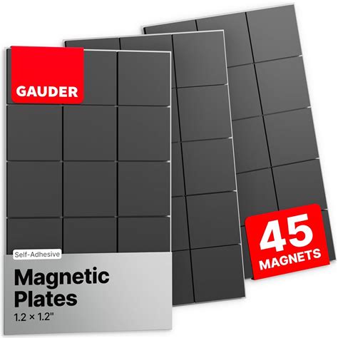 GAUDER Large Magnetic Squares Self Adhesive | Flexible Sticky Magnets ...