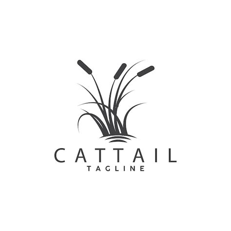 Cattail logo design vector simple illustration symbol template ...