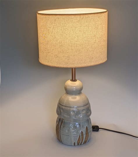 Handmade ceramic table lamp - pj pottery