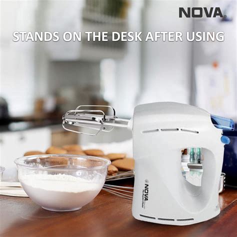 Nova NHM 2109 White 7 Speed 250 W Hand Blender | Hand Beater – Nova India
