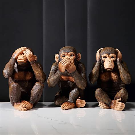 TCIUXYQ 3 Monkey Statues-Hear No Evil See No Evil India | Ubuy