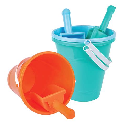 Buy Large 8 Inch Beach Sand Pails and Shovels - Includes 3 Sand Shovels ...