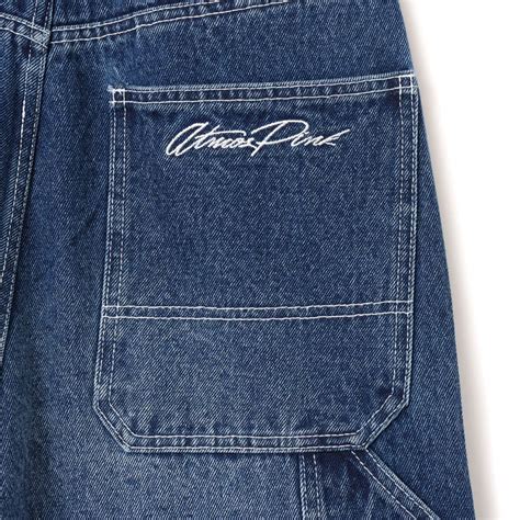 atmos pink Rhinestone Painter Half Pants BLUE（アトモス ピンク ラインストーン ペインター ...