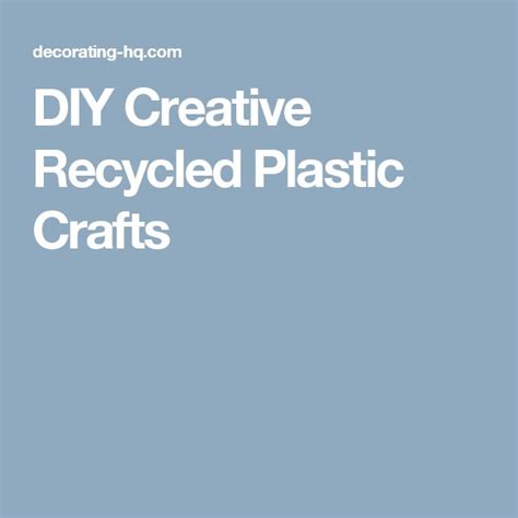 Image result for Crafts Using Plastic