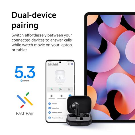 Buy Redmi Buds 5 TWS Earbuds with Active Noise Cancellation (IP54 Dust ...