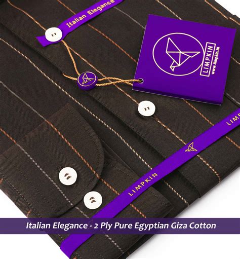 Hamilton- Cedar Brown & Beige Stripe | Premium Shirts for Men- Limpkin