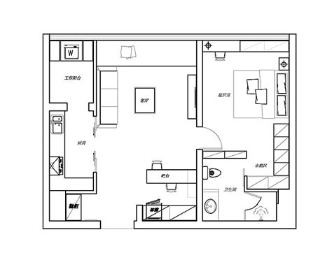 50方两房一厅设计图,两房一厅图大全,50平方自建房图(第2页)_大山谷图库