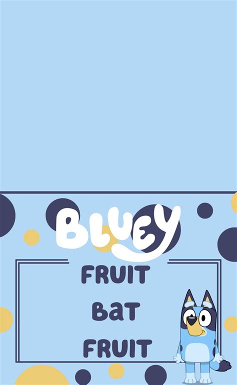 Buy Bluey Printable Food Tent Snack Labels for Blue Y and Bingo ...