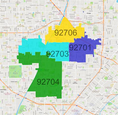 Zip Codes in Santa Ana
