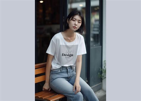 Womens White T-Shirt Mockup PSD & JPG Graphic by printztopbrand ...