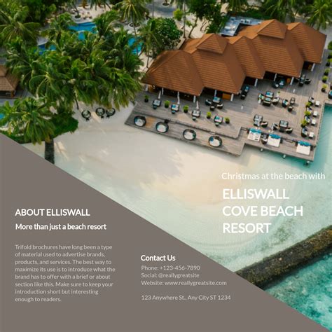 Travel Trifold Brochure – Customizable Travel & Tourism Brochure Template