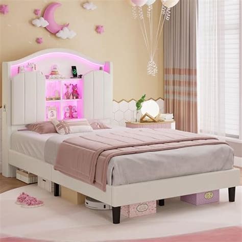 BTHFST Gril Twin Bed Frame with Storage, Princess Twin Bed India | Ubuy