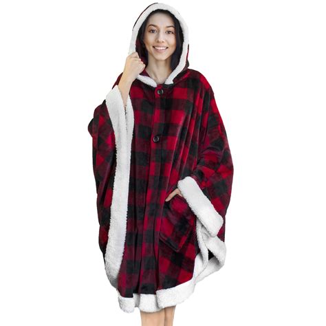 Buy PAVILIA Angel Wrap Hooded Blanket | Poncho Blanket Wrap with Soft ...