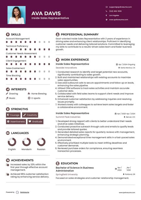 10+ Inside Sales Representative Resume Samples & Templates for 2025