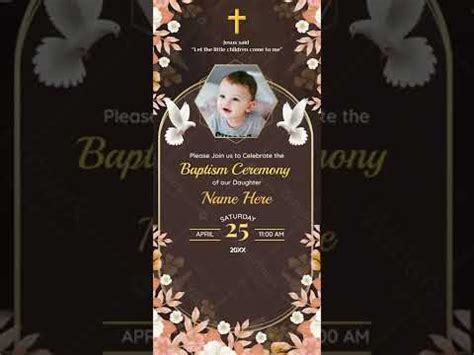 Baptism Invitation Video | Personalized Digital Baptism eCard Video ...
